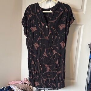 Black and Pink Women's T-Shirt Dress